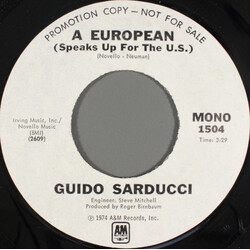 Father Guido Sarducci A European (Speaks Up For The U.S.) USED VINYL 7INCH 45 RPM SINGLE PROMO MONO