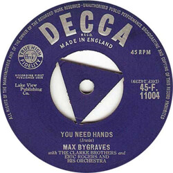 Max Bygraves You Need Hands / Tulips From Amsterdam USED VINYL 7INCH 45 RPM SINGLE