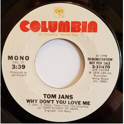 Tom Jans Why Don't You Love Me USED VINYL 7INCH 45 RPM SINGLE PROMO STEREO MONO