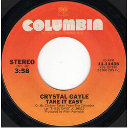 Crystal Gayle Take It Easy USED VINYL 7INCH 45 RPM SINGLE