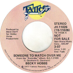 Becky Hobbs Someone To Watch Over Me USED VINYL 7INCH 45 RPM SINGLE PROMO STEREO MONO