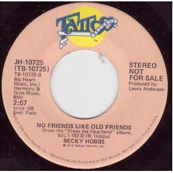 Becky Hobbs No Friends Like Old Friends Vinyl 7" USED