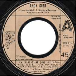 Andy Gibb An Everlasting Love Vinyl 7" USED