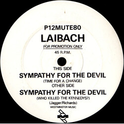 Laibach Sympathy For The Devil USED VINYL 12INCH 45 RPM PROMO