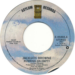 Jackson Browne Running On Empty USED VINYL 7INCH 45 RPM SINGLE STYRENE STEREO