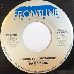 Jack Greene Yours For The Taking USED VINYL 7INCH 45 RPM SINGLE