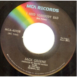 Jack Greene I Need Somebody Bad USED VINYL 7INCH 45 RPM STEREO