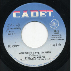 Phil Upchurch You Don't Have To Know / Softly USED VINYL 7INCH 45 RPM SINGLE PROMO