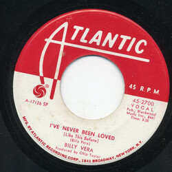 Billy Vera I've Never Been Loved (Like This Before) USED VINYL 7INCH 45 RPM SINGLE PROMO
