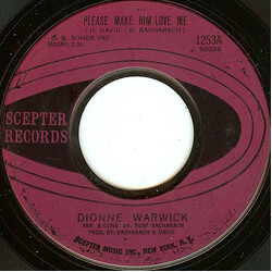 Dionne Warwick Please Make Him Love Me / Make The Music Play Vinyl 7" USED