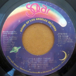 The Whispers It's A Love Thing Vinyl 7" USED