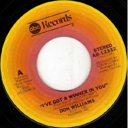 Don Williams (2) I've Got A Winner In You USED VINYL 7INCH 45 RPM SINGLE STYRENE STEREO