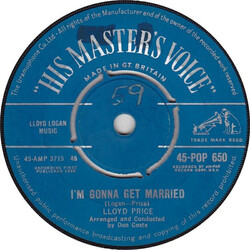 Lloyd Price I'm Gonna Get Married USED VINYL 7INCH 45 RPM SINGLE