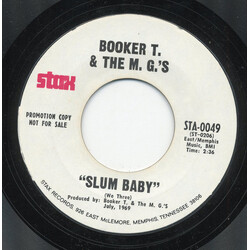 Booker T & The MG's Slum Baby USED VINYL 7INCH 45 RPM SINGLE PROMO STYRENE