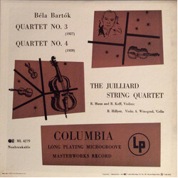 Béla Bartók / Juilliard String Quartet Quartet No. 3 (1927) / Quartet No. 4 (1928) Vinyl LP USED