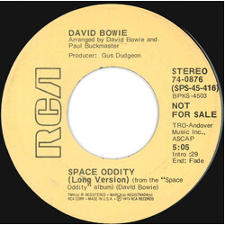 David Bowie Space Oddity USED VINYL 7INCH 45 RPM SINGLE PROMO