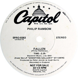 Philip Rambow Fallen USED VINYL 12INCH 33 S RPM PROMO