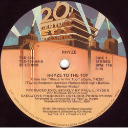 Rhyze Rhyze To The Top USED VINYL 12INCH 33 S RPM