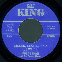 James Brown & The Famous Flames Signed, Sealed, And Delivered / Waiting In Vain USED VINYL 7INCH 45 RPM SINGLE
