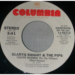 Gladys Knight And The Pips Forever Yesterday (For The Children) USED VINYL 7INCH 45 RPM PROMO STYRENE