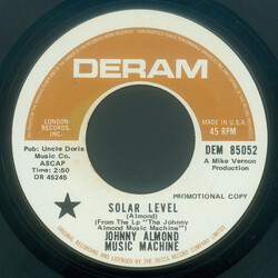 Johnny Almond Music Machine Solar Level / To R.K. USED VINYL 7INCH 45 RPM PROMO