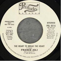 France Joli The Heart To Break The Heart USED VINYL 7INCH 45 RPM PROMO STYRENE STEREO