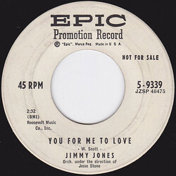 Jimmy Jones You For Me To Love / Whenever You Need Me USED VINYL 7INCH 45 RPM SINGLE PROMO