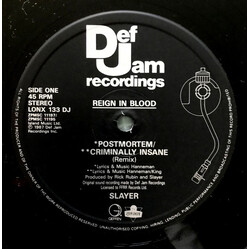 Slayer Criminally Insane (Remix) USED VINYL 12INCH 45 RPM PROMO
