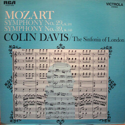 Wolfgang Amadeus Mozart / Sir Colin Davis / The Sinfonia Of London Symphony No. 29, K. 201, Symphony No. 39, K. 543 Vinyl LP USED
