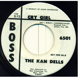 The Kan Dells Cry Girl / Cloudburst USED VINYL 7INCH 45 RPM SINGLE PROMO