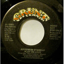 Jefferson Starship Play On Love USED VINYL 7INCH 45 RPM SINGLE PROMO STEREO MONO