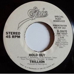 Trillion (3) Hold Out USED VINYL 7INCH 45 RPM SINGLE PROMO STEREO MONO