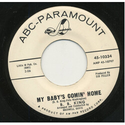 B.B. King My Baby's Coming' Home / Blues At Midnight Vinyl 7" USED