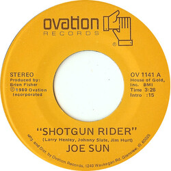 Joe Sun Shotgun Rider USED VINYL 7INCH 45 RPM SINGLE