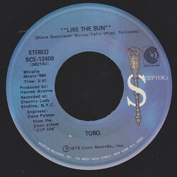 Toro (4) Like The Sun USED VINYL 7INCH SINGLE