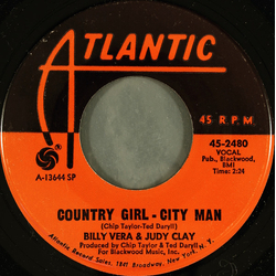 Billy Vera / Judy Clay Country Girl - City Man / So Good (To Be Together) Vinyl 7" USED