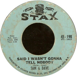 Sam & Dave Said I Wasn't Gonna Tell Nobody / If You Got The Loving (I Got The Time) Vinyl 7" USED