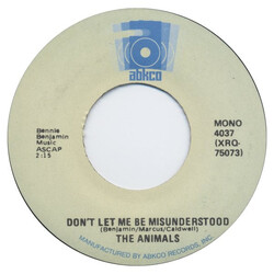 The Animals Don't Let Me Be Misunderstood USED VINYL 7INCH 45 RPM MONO