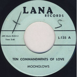 The Moonglows Ten Commandments Of Love / Half A Heart USED VINYL 7INCH 45 RPM REISSUE