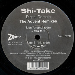 Shi-Take Digital Domain (The Advent Remixes) VINYL 12" USED