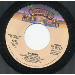 Kiss Shandi USED VINYL 7INCH 45 RPM SINGLE PROMO STYRENE STEREO MONO