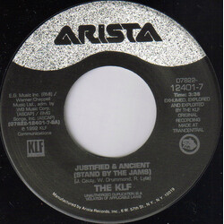 The KLF Justified & Ancient USED VINYL 7INCH SINGLE 45 RPM