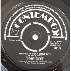 Tommie Young Everybody's Got A Little Devil In Their Soul USED VINYL 7INCH 45 RPM