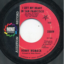 Bobby Womack I Left My Heart In San Francisco / Love, The Time Is Now USED VINYL 7INCH 45 RPM PROMO STYRENE