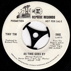 Tiny Tim Great Balls Of Fire / As Time Goes By USED VINYL 7INCH 45 RPM SINGLE PROMO