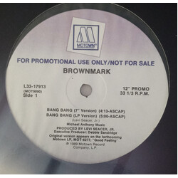 Brownmark Bang Bang USED VINYL 12INCH 33 S RPM PROMO