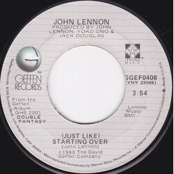 John Lennon (Just Like) Starting Over / Woman USED VINYL 7INCH SINGLE