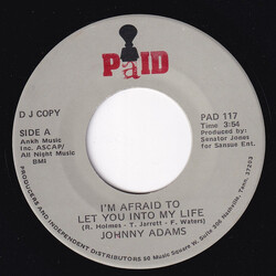 Johnny Adams I'm Afraid To Let You Into My Life / Hell Yes I Cheated USED VINYL 7INCH 45 RPM PROMO