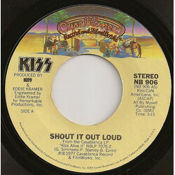 Kiss Shout It Out Loud USED VINYL 7INCH 45 RPM SINGLE STEREO