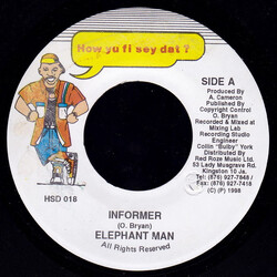 Elephant Man Informer USED VINYL 7INCH 45 RPM